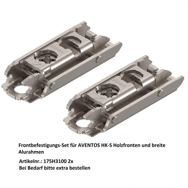 AVENTOS HK-S Hochklappe, Kraftspeicher TIP-ON, LF=220-500 (bei 2 St.) inkl. ADK hellgrau